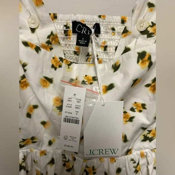 NWT J.Crew Squareneck Midi Dress in budding rose print - Picture 8 of 10